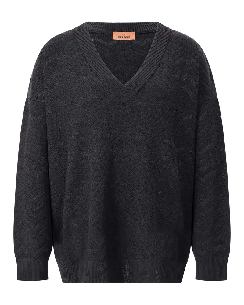 Missoni Pullover aus Woll-Mix Schwarz
