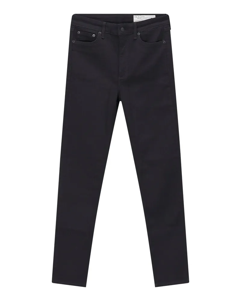 Rag & Bone High-Rise Skinny Jeans The Nina Schwarz
