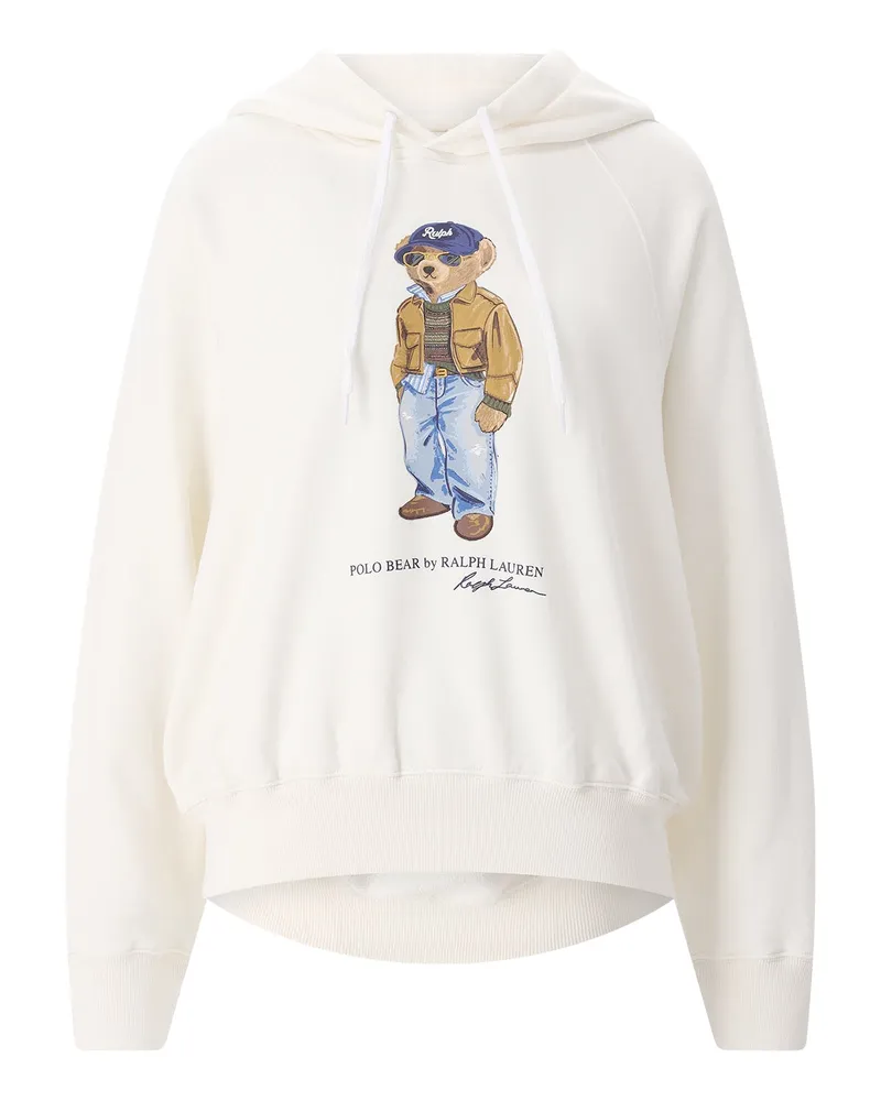 Ralph Lauren Kapuzenpullover aus Woll-Mix Creme
