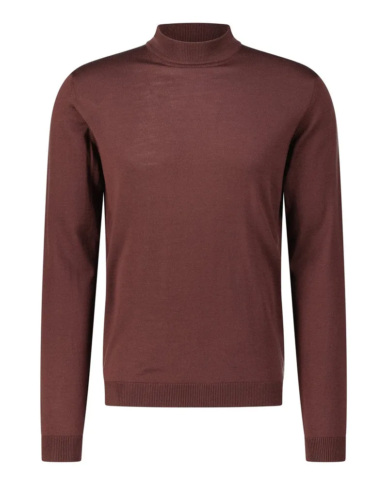 Roberto Collina Stickpullover aus Wolle Dunkelrot