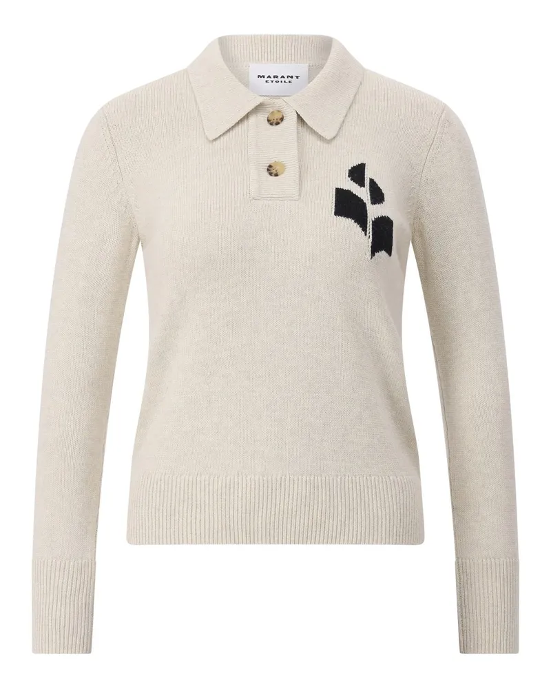 Isabel Marant Pullover Nola mit Kragen Hellgrau