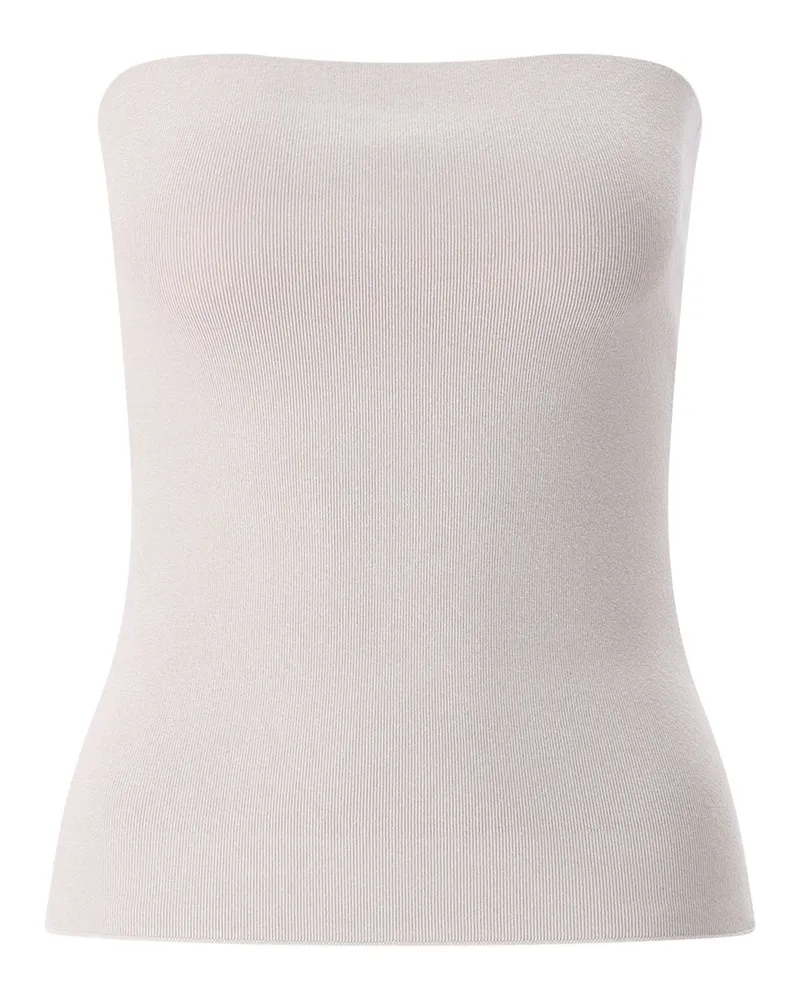 SMINFINITY Tube Top aus Seide & Leinen Beige