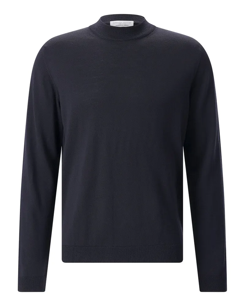 Roberto Collina Longsleeve aus Merinowolle Navy