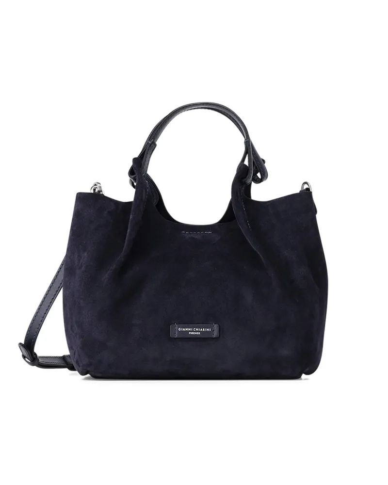 Gianni Chiarini Tasche Dua aus Veloursleder Dunkelblau