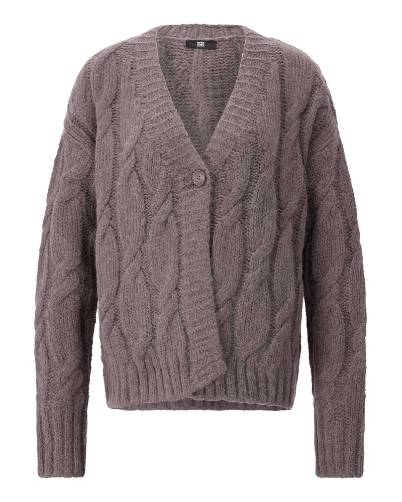 Riani Strickjacke aus Woll-Mix Braun