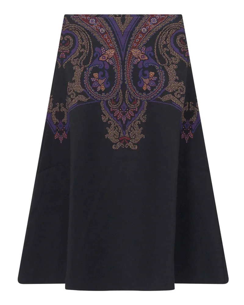 Etro Maxirock mit Paisley-Muster Schwarz