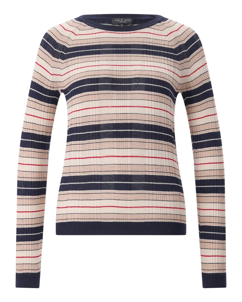 Rag & Bone Langarmshirt aus Seide-Baumwoll-Mix Multicolor