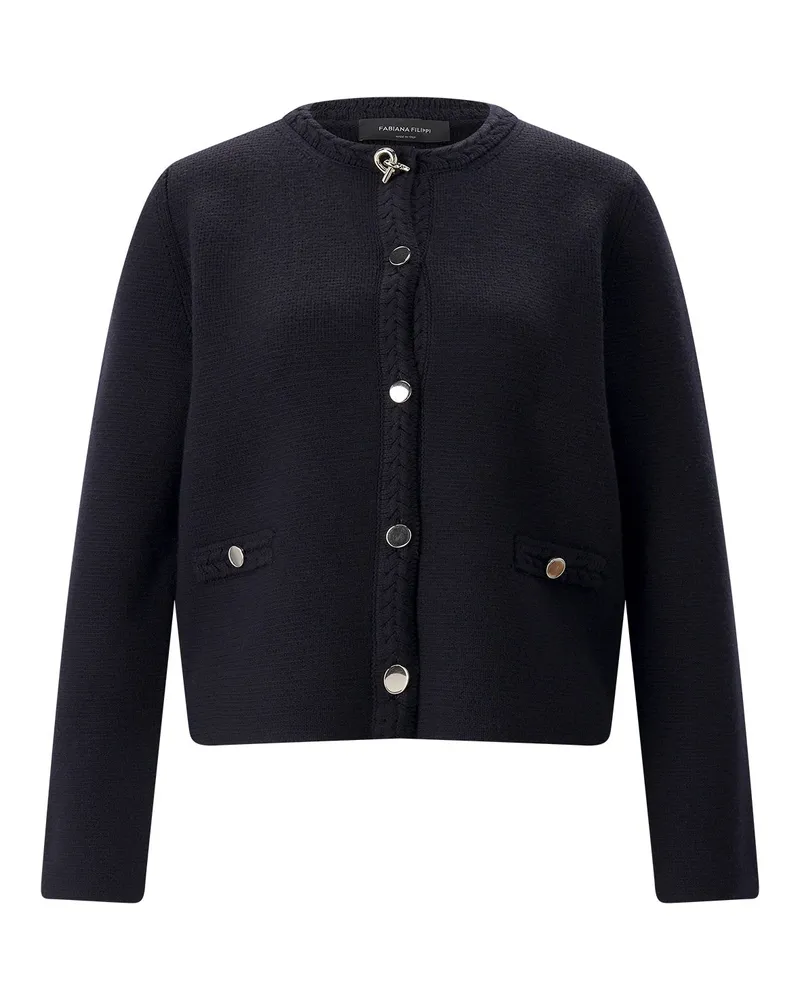 Fabiana Filippi Strickjacke aus Merinowolle Schwarz