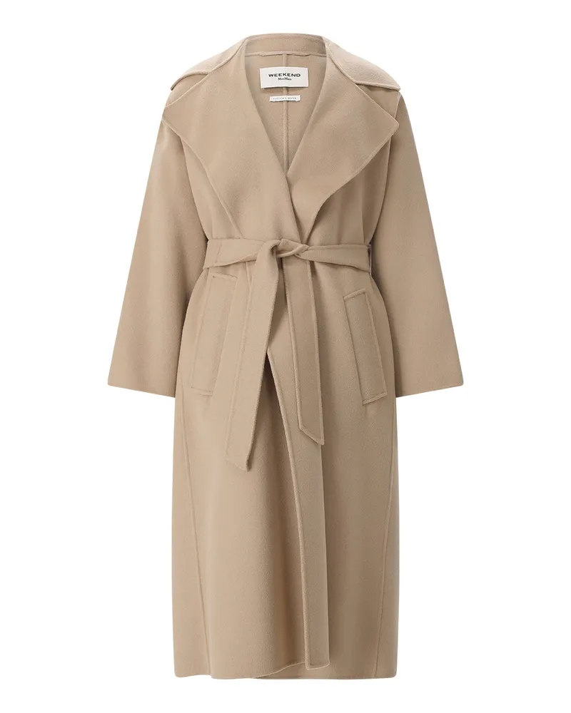 Max Mara Robenmantel Doperoso aus Wolle Hellbraun