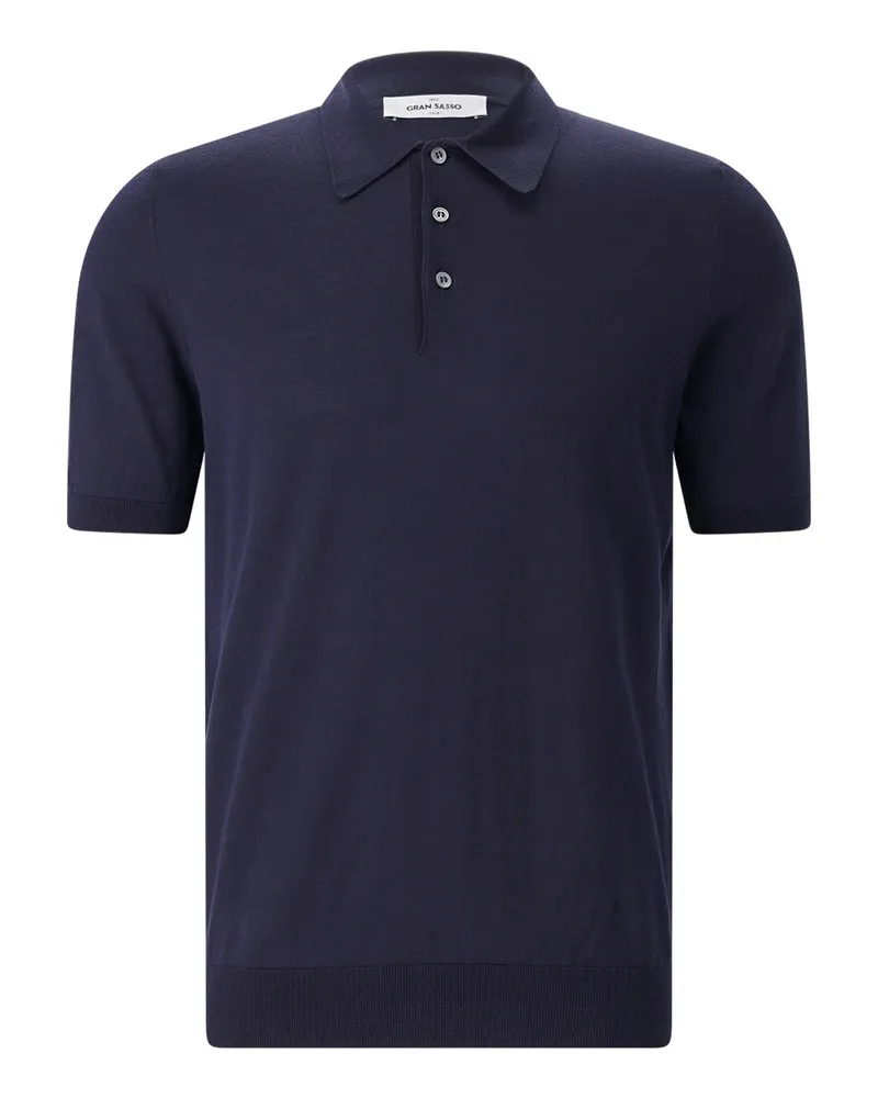 Gran Sasso Poloshirt aus Baumwolle Dunkelblau