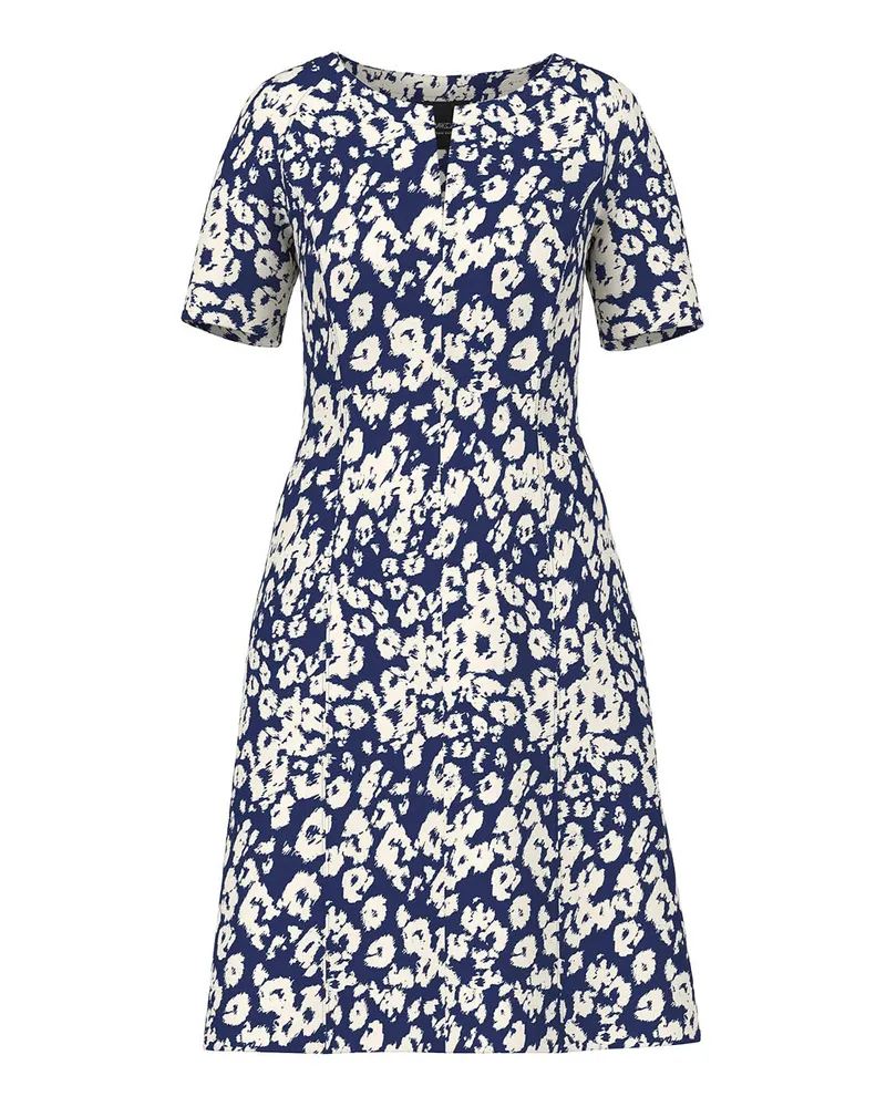 Marc Cain Midikleid aus Stretch-Material Dunkelblau