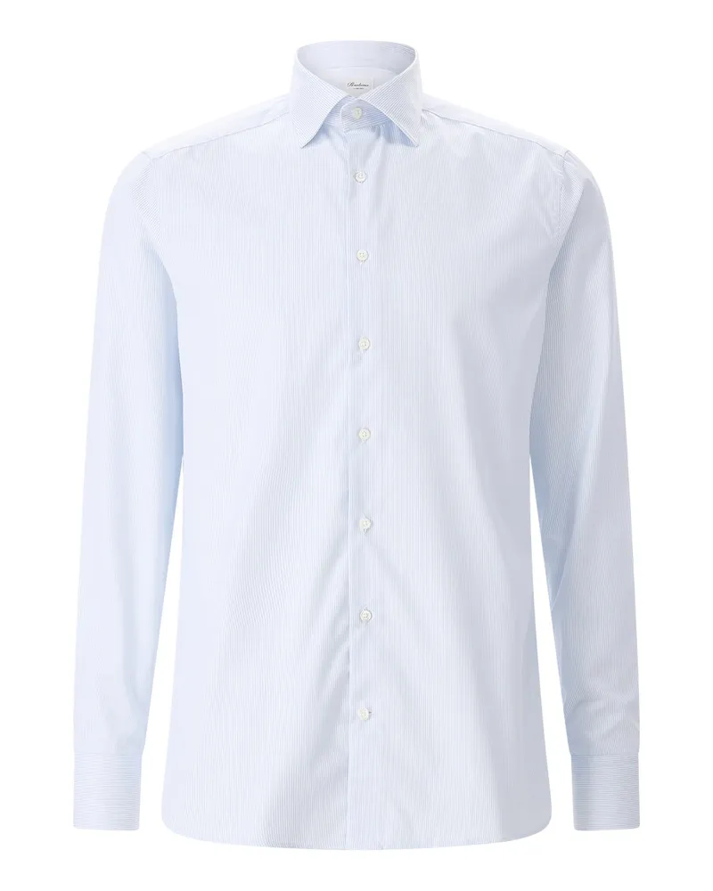 Stenströms Slim-Line Hemd mit Streifen Hellblau