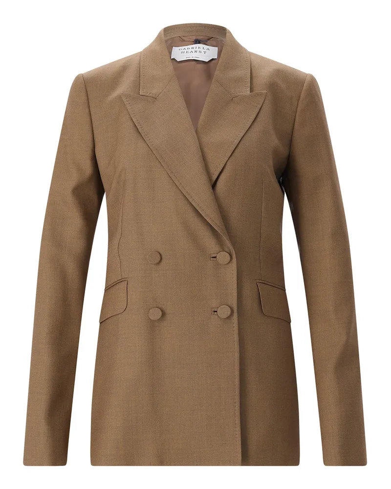 Gabriela Hearst Blazer Angela aus Woll-Seiden-Mix Braun