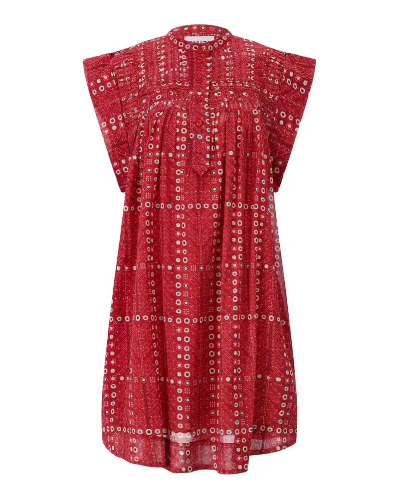 Isabel Marant Midikleid mit Muster Rot