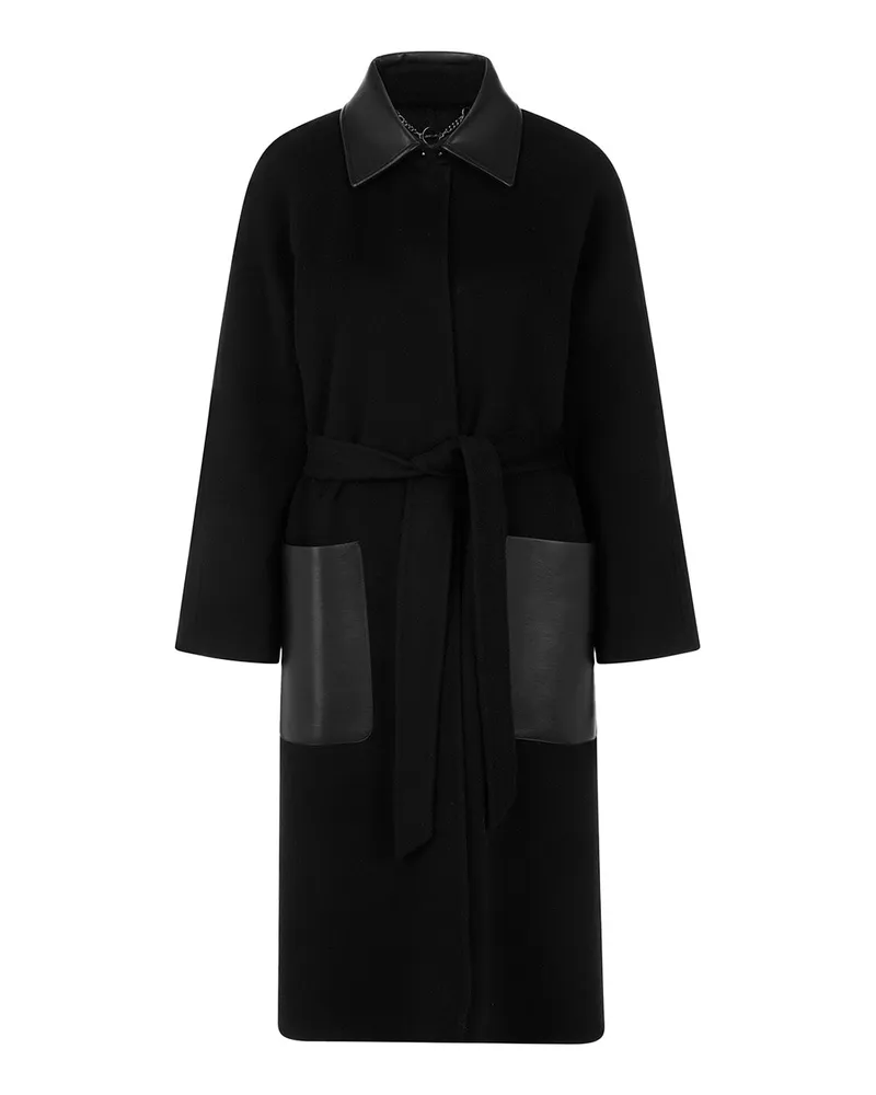 Marc Cain Mantel aus Wolle Schwarz