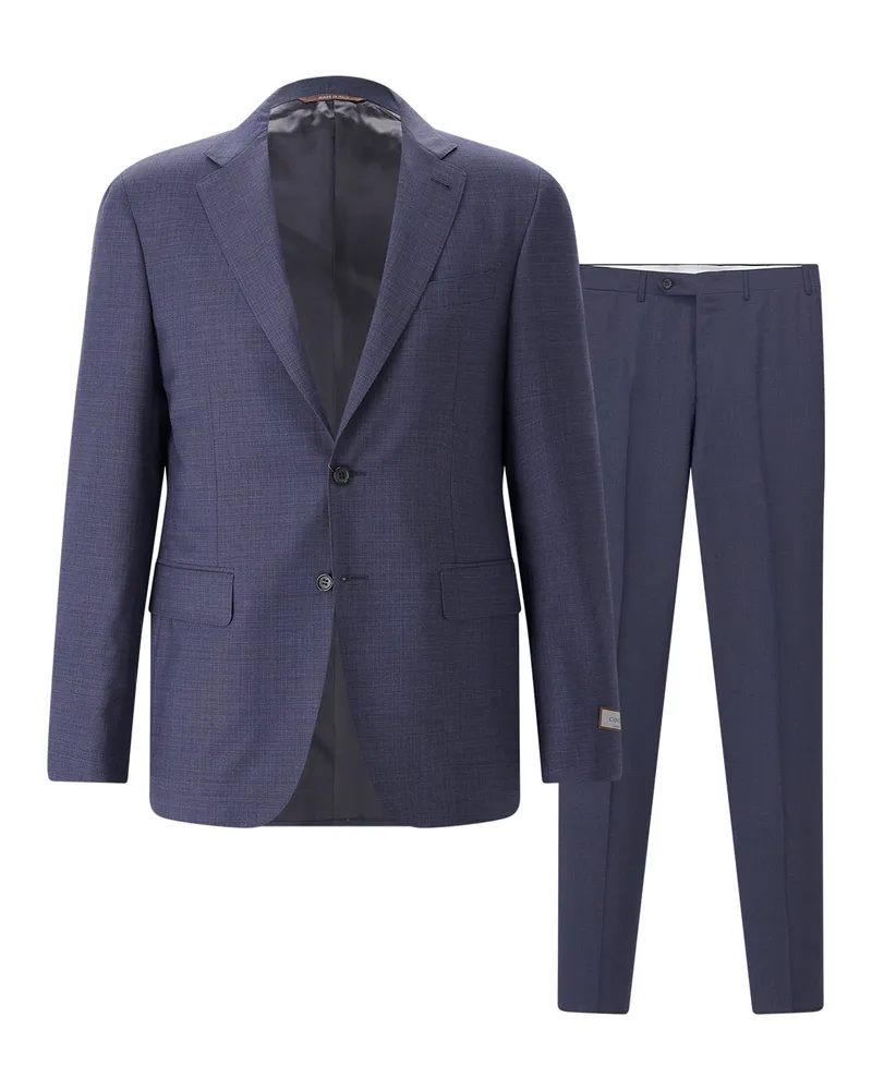 Canali Zweiteiliger Anzug Kei Navy