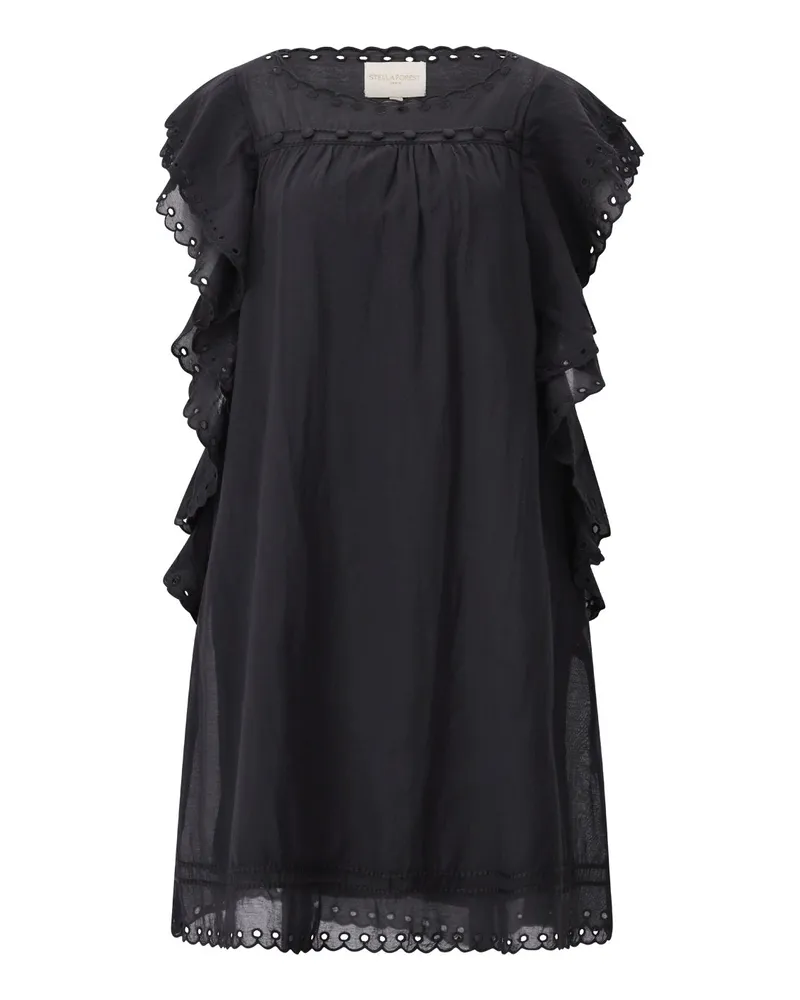 Stella Forest Midikleid Jayna mit Stickerei Schwarz