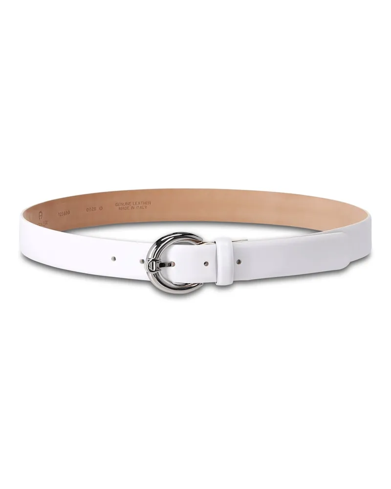 Aigner Gürtel Fashion aus Leder Weiß