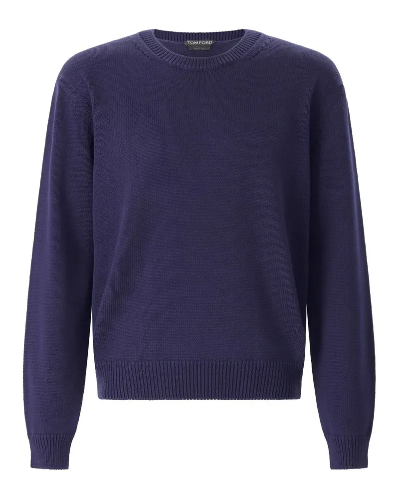 Tom Ford Pullover mit Seide Navy