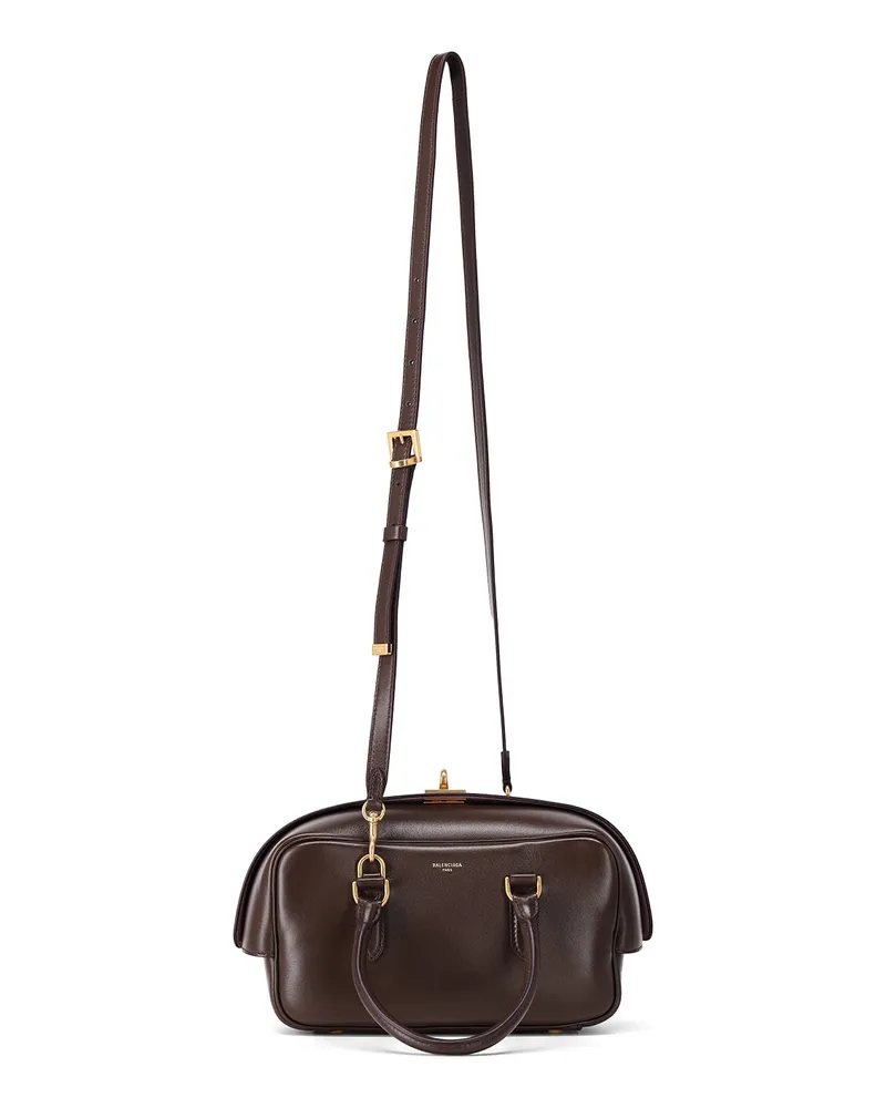 Balenciaga Tasche Le 7 Bowling Bag Dunkelbraun