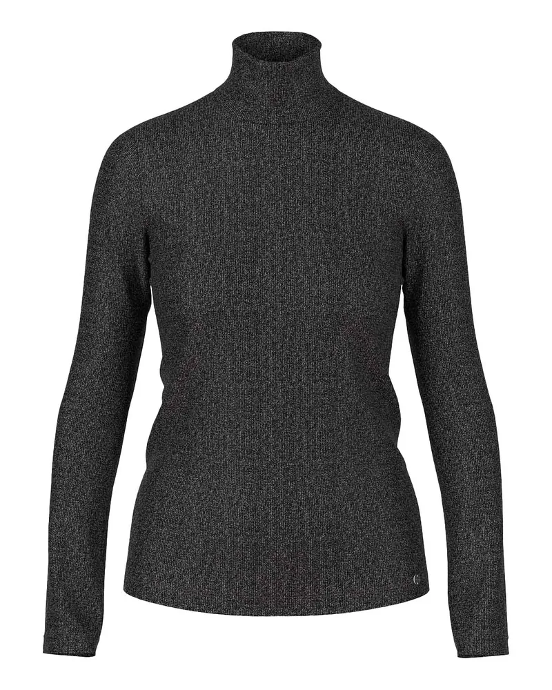 Marc Cain Langarmshirt mit glitzerndem Garn Dunkelgrau