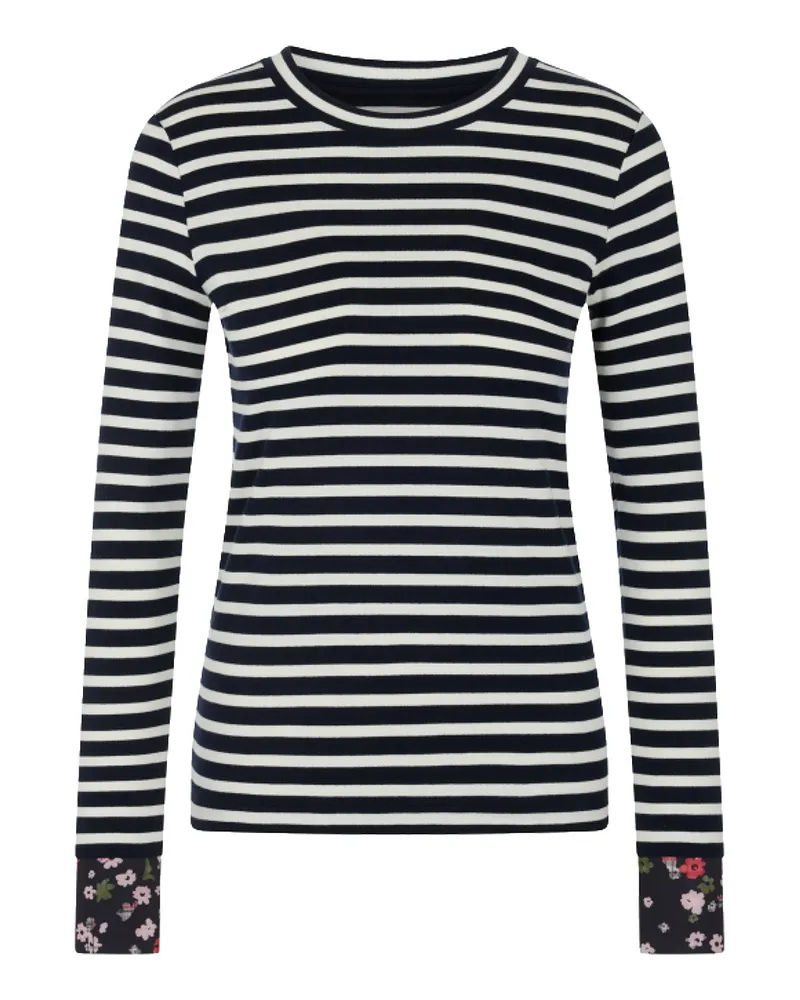 Marc Cain Langarmshirt aus Baumwoll-Mix Schwarz