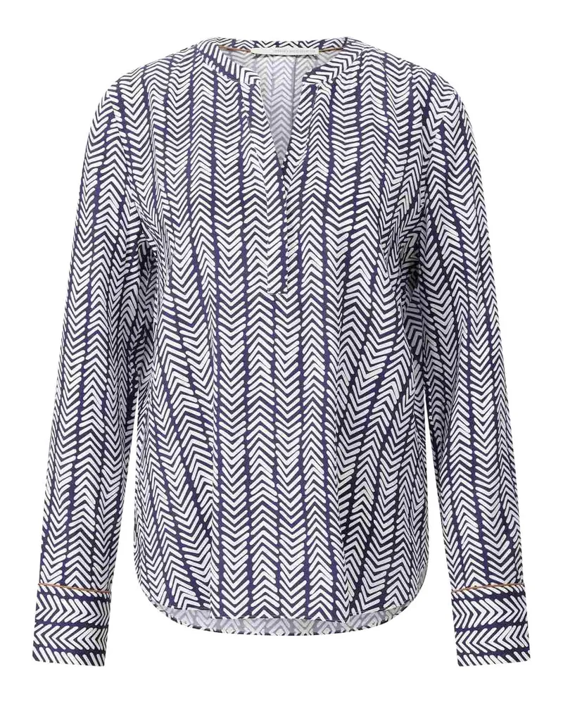 Herzen's Angelegenheit Seidenbluse mit Print Dunkelblau