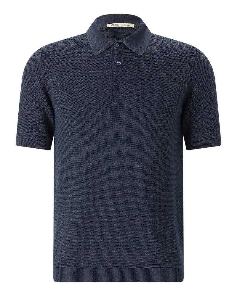 Maurizio Baldassari Poloshirt aus Baumwollstrick Navy