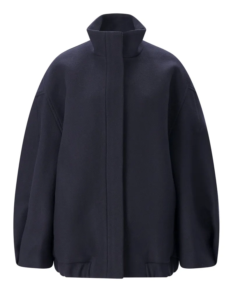 Dries van Noten Jacke Voles aus Woll-Mix Navy