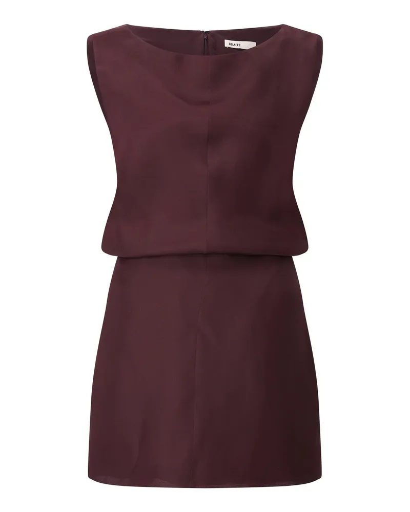 KHAITE Minikleid Toma aus Seide Dunkelrot