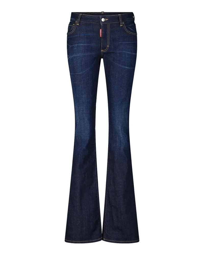 Dsquared2 Medium Waist Flared Jeans Dunkelblau