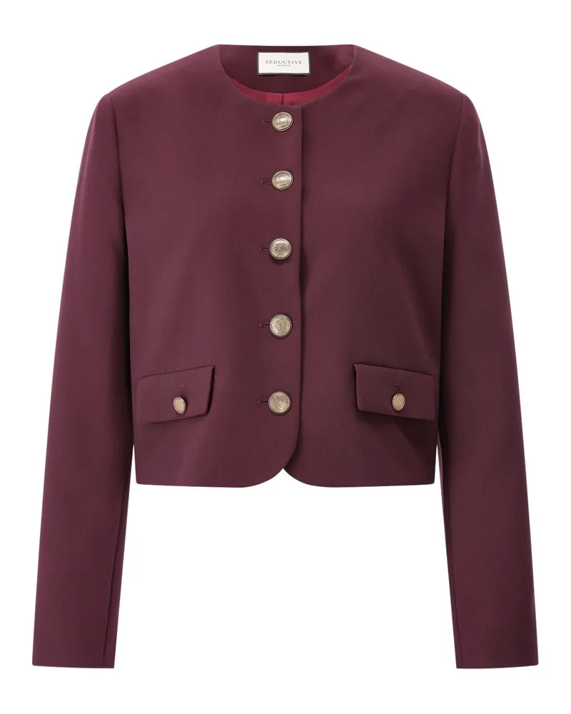 SEDUCTIVE  Blazer mit Zierknöpfen Dunkelrot