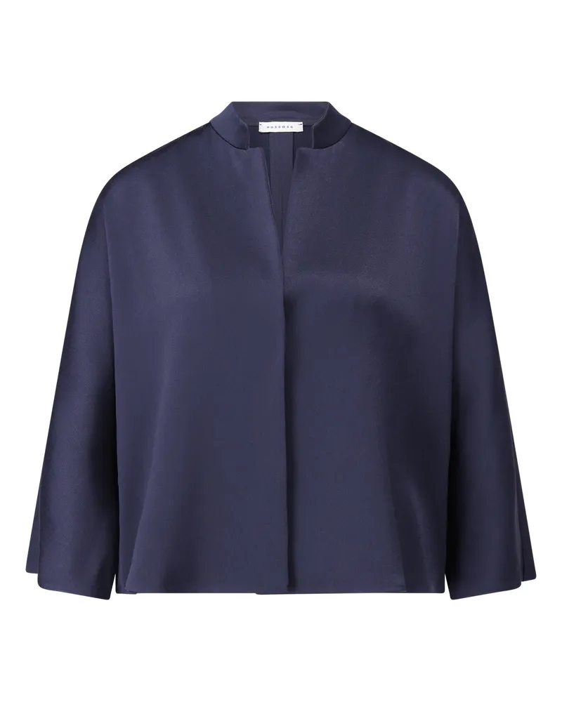 ROSSO35 Oversized Blusenshirt aus Satin Navy