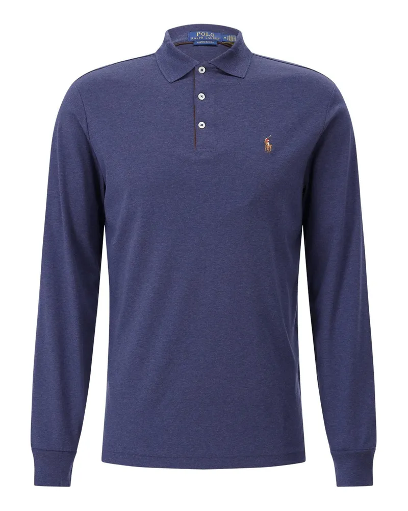 Ralph Lauren Langarm-Poloshirt mit Logo Dunkelblau