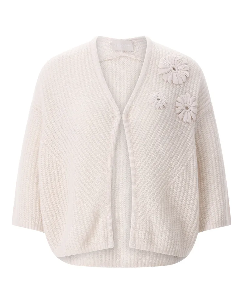 hemisphere Cardigan aus Kaschmir-Mix Creme