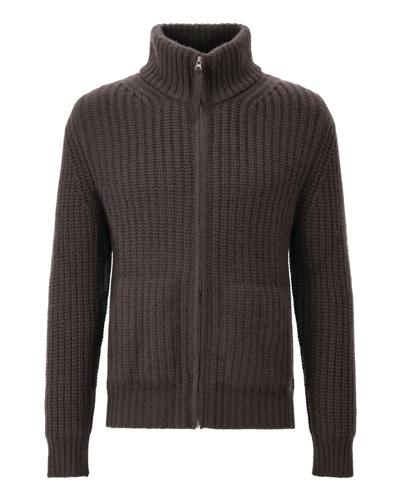 Stephan Boya Strickjacke aus Kaschmir Dunkelbraun