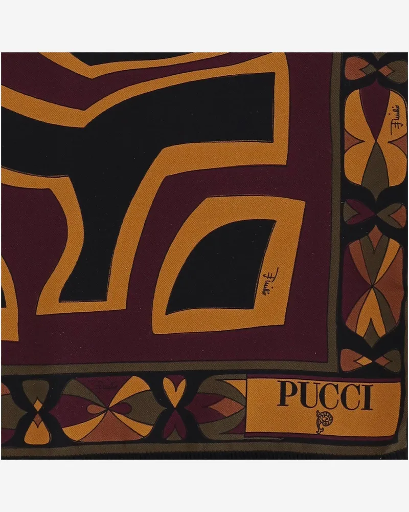 Emilio Pucci Kaleidoscopic Silk Scarf — Bordeaux Bordeaux
