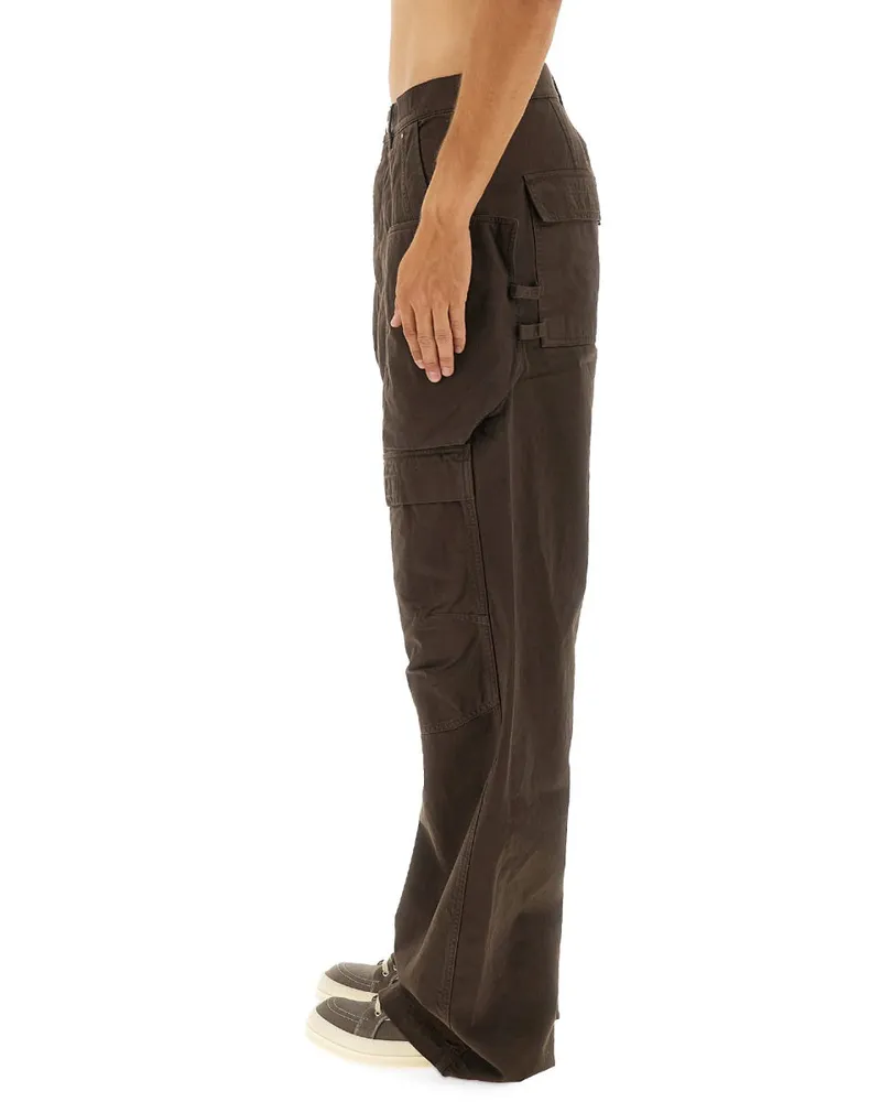 DRKSHDW by Rick Owens Cotton Cargo Pants — Brown Brown