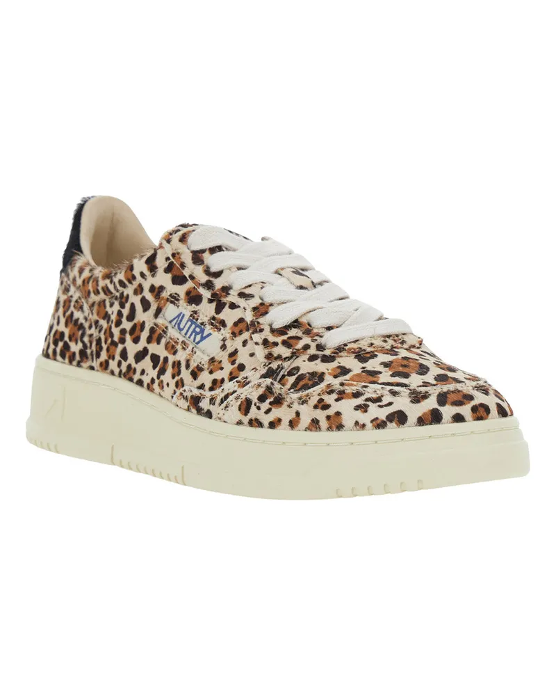 AUTRY Women's Sneakers Medalist Brown Leather Cow Trainers Brown