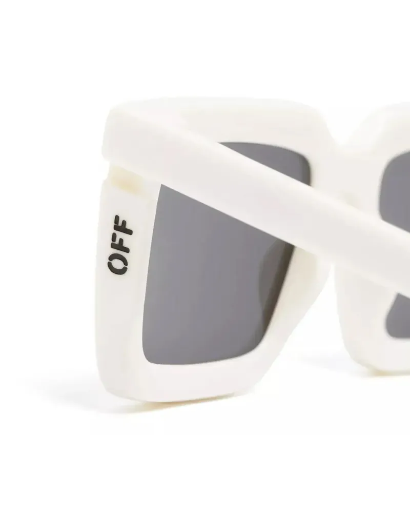 OFF-WHITE Men's Tucson Logo Sunglasses White Accessories White