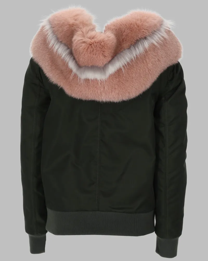 Mr & Mrs Italy Hooded Technical Polyamide Bomber Jacket — Multicolor Multicolor