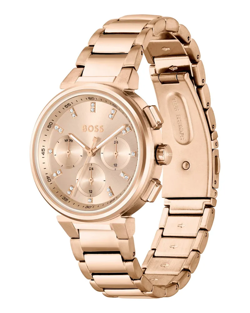 HUGO BOSS Women's Boss One 38mm Quartz Watch Gold Accessories > Jewelry Rose