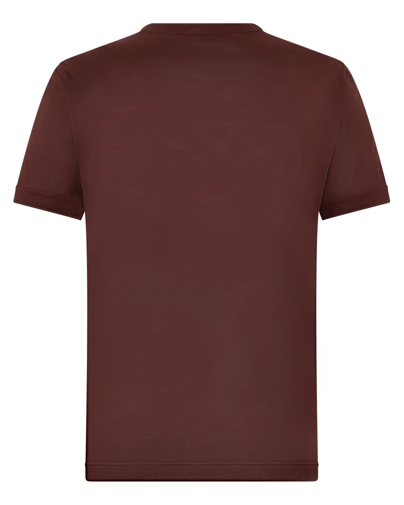 Dolce & Gabbana Men's Silk T-Shirt Red Melange Red-Bordeaux T-Shirts Red/bordeaux And Polos Red