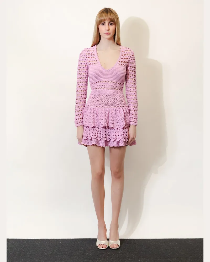 Retrofête Women's Mini Dress Pink Organic Cotton Pink