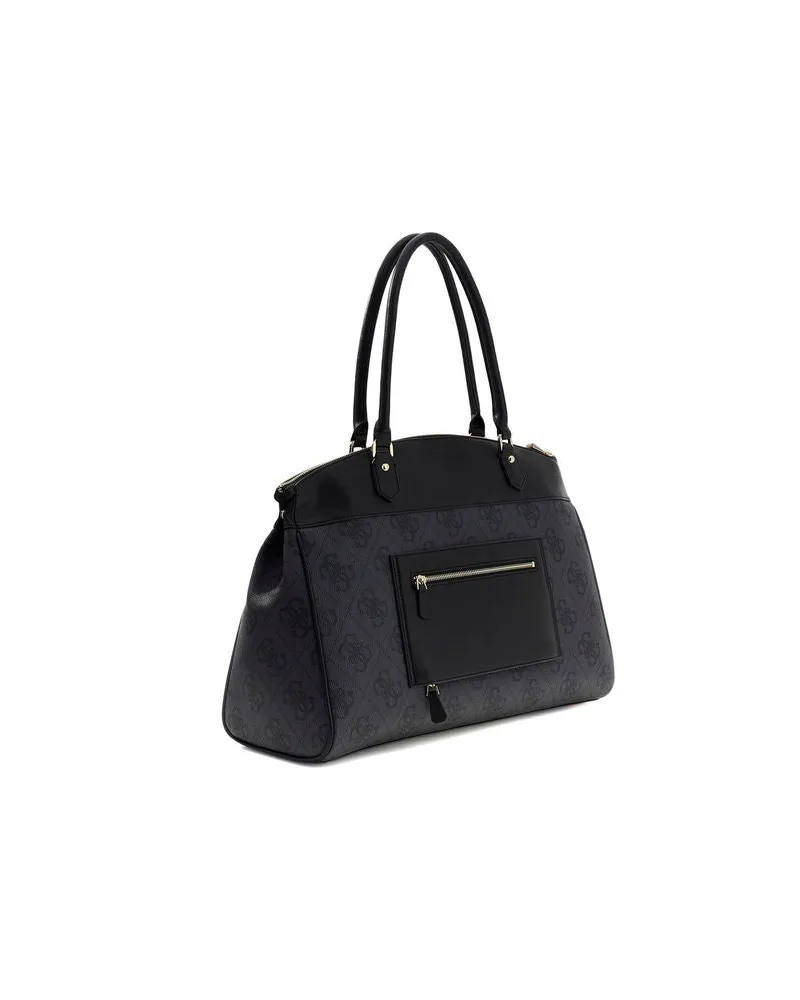 Guess Women's Tote Coal Logo Polyurethane Tote-bags Gray