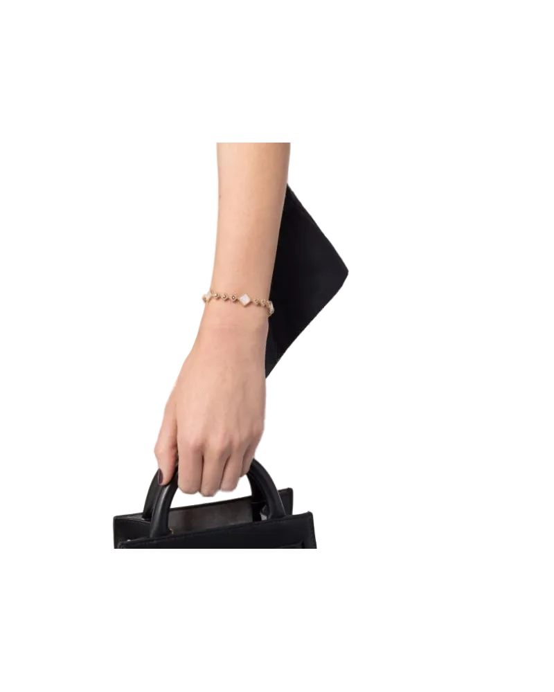 Roberto Coin Women's 18kt Rose Gold Palazzo Ducale Diamond Bangle Bracelet Continuty Rose
