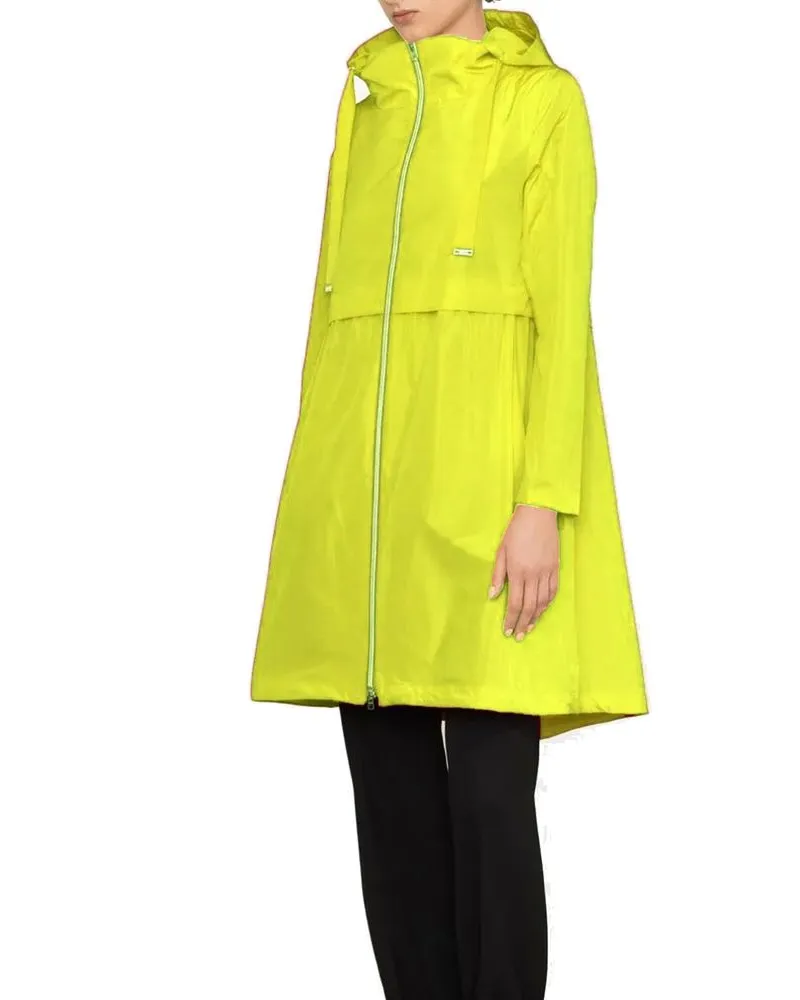 Herno Women's Bicolor Polyester Coat Clothing Yellow