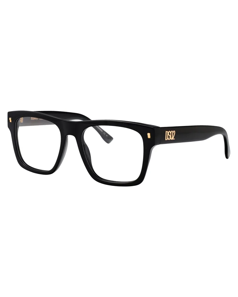 Dsquared2 Men's Sunglasses D20037 Black Gold Acetate Glasses & Frames Black