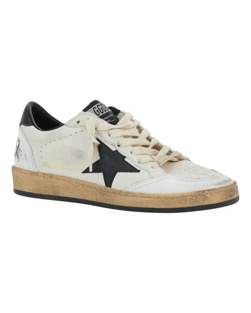 Golden Goose Women's Low-Top Sneakers Ballstar White Leather Goat Trainers White