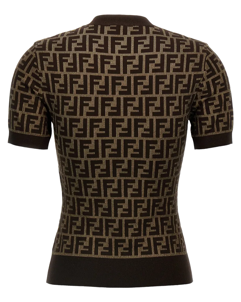 Fendi FF Jacquard Sweater — Brown Brown